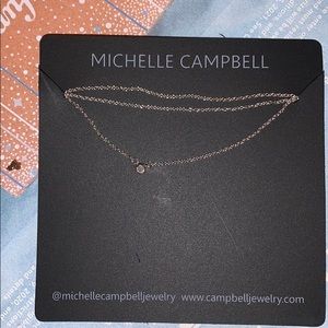 Michelle Campbell diamond bezel necklace